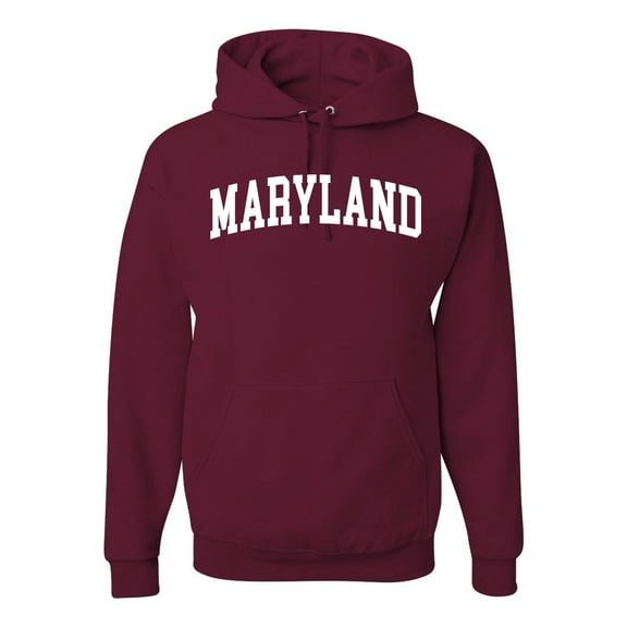 Wild Bobby State of Maryland College Style Unisex Hoodie Sweatshirt