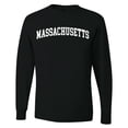 thumbnail image 1 of Wild Bobby State of Massachusetts College Style Men Long Sleeve Shirt, 1 of 6