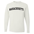 thumbnail image 1 of Wild Bobby State of Massachusetts College Style Men Long Sleeve Shirt, 1 of 6