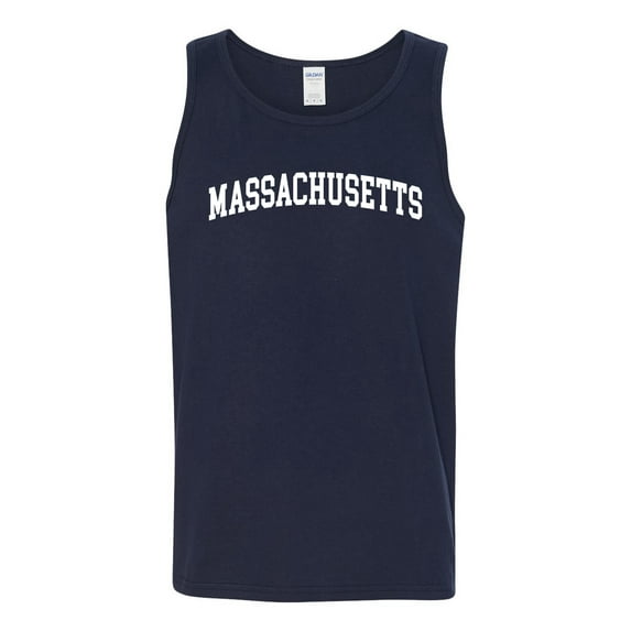 Wild Bobby State of Massachusetts College Style Men Tank Top