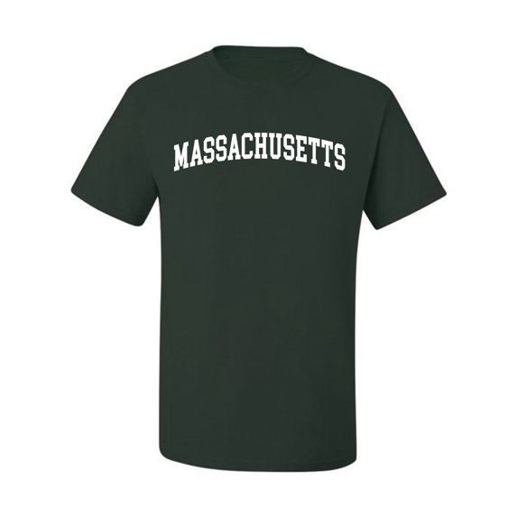 Wild Bobby State of Massachusetts College Style Men Tee