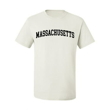Wild Bobby State of Massachusetts College Style Men Tee