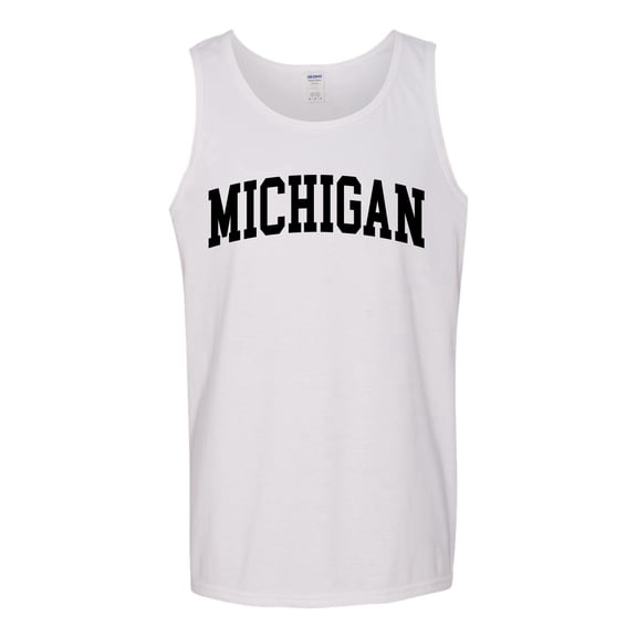 Wild Bobby State of Michigan College Style Men Tank Top