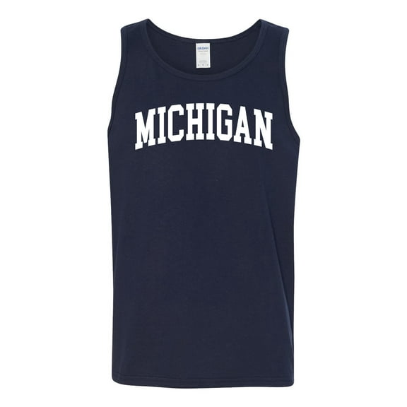 Wild Bobby State of Michigan College Style Men Tank Top
