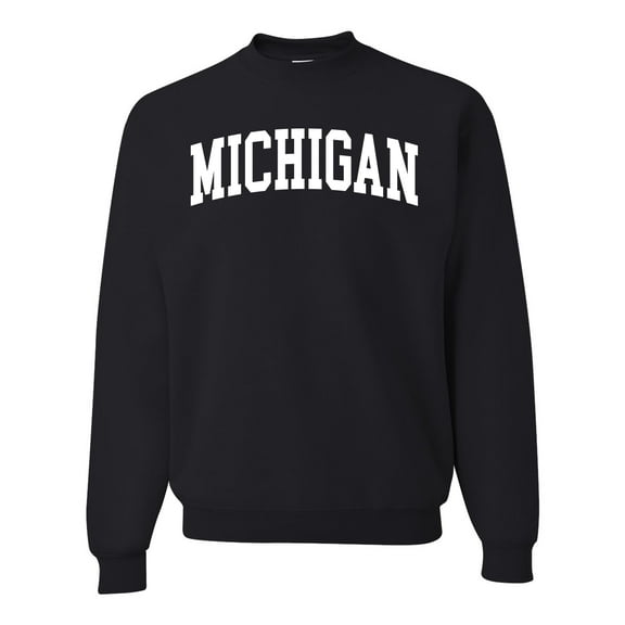 Wild Bobby State of Michigan College Style Unisex Crewneck Sweatshirt