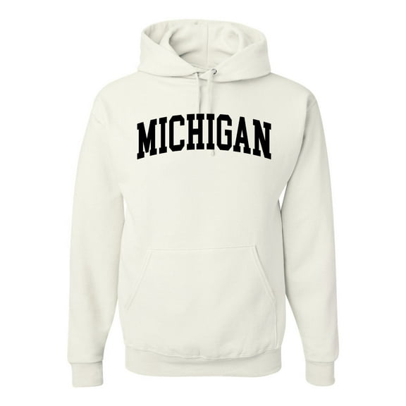 Wild Bobby State of Michigan College Style Unisex Hoodie Sweatshirt