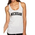 thumbnail image 1 of Wild Bobby State of Michigan College Style Women Tri-Blend Racerback Tank Top, 1 of 6