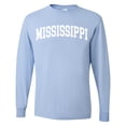 thumbnail image 1 of Wild Bobby State of Mississippi College Style Men Long Sleeve Shirt, 1 of 6