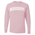 thumbnail image 1 of Wild Bobby State of Mississippi College Style Men Long Sleeve Shirt, 1 of 6