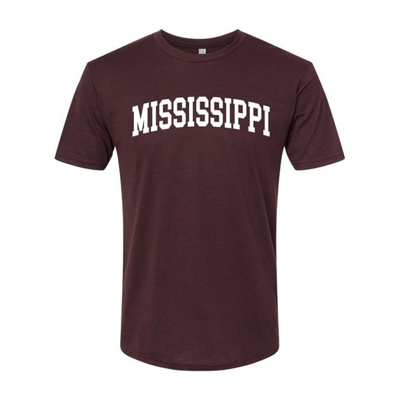 Wild Bobby State of Mississippi College Style Men Premium Tri Blend Tee