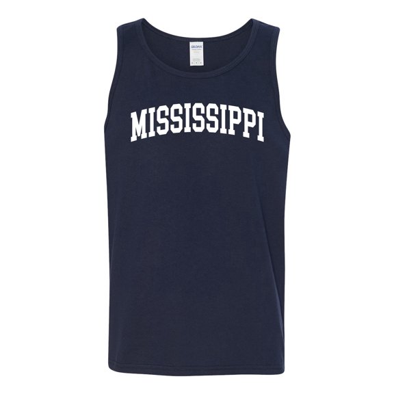Wild Bobby State of Mississippi College Style Men Tank Top