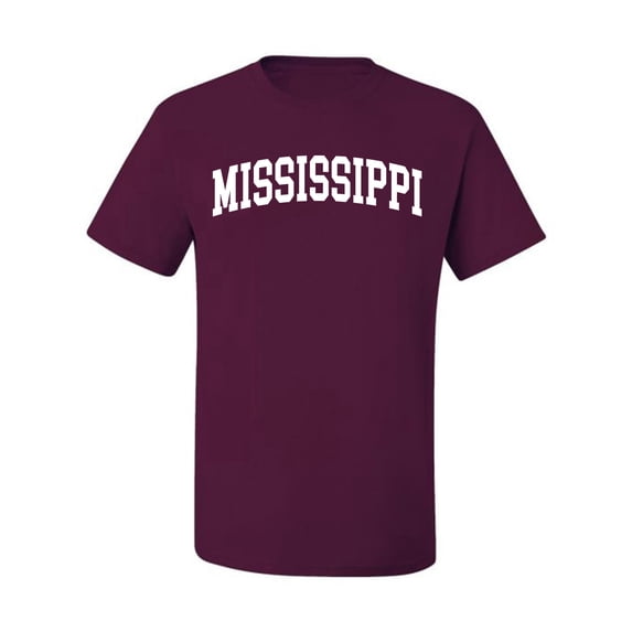 Wild Bobby State of Mississippi College Style Men Tee