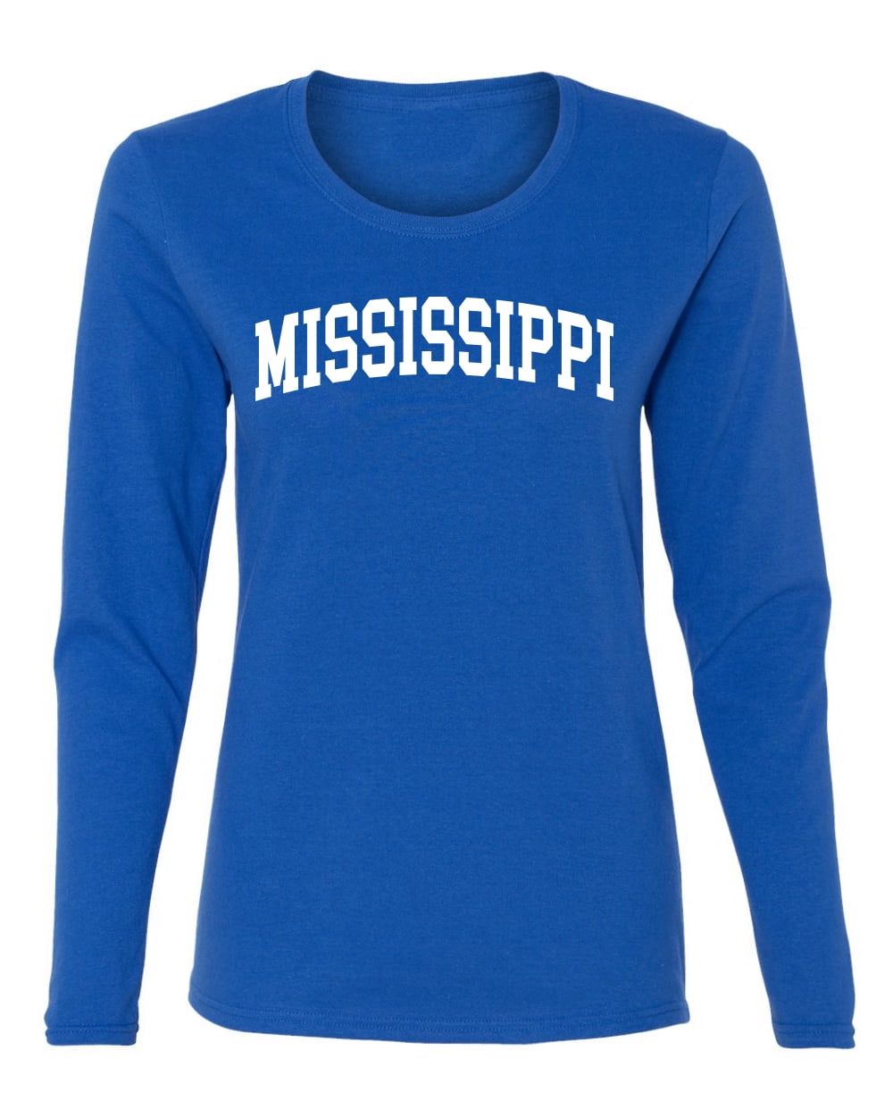 Wild Bobby State of Mississippi College Style Women Graphic Long Sleeve ...