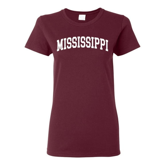 Wild Bobby State of Mississippi College Style Women Graphic Tee