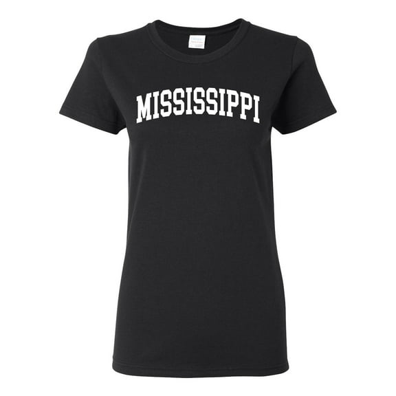 Wild Bobby State of Mississippi College Style Women Graphic Tee