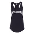 thumbnail image 1 of Wild Bobby State of Mississippi College Style Women Racerback Tank Top, 1 of 5