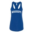 thumbnail image 1 of Wild Bobby State of Mississippi College Style Women Racerback Tank Top, 1 of 5
