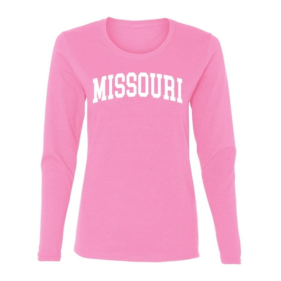 Wild Bobby State of Missouri College Style Women Graphic Long Sleeve Tee