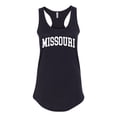 thumbnail image 1 of Wild Bobby State of Missouri College Style Women Racerback Tank Top, 1 of 5