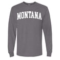 thumbnail image 1 of Wild Bobby State of Montana College Style Men Long Sleeve Shirt, 1 of 6