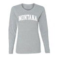thumbnail image 1 of Wild Bobby State of Montana College Style Women Graphic Long Sleeve Tee, 1 of 5