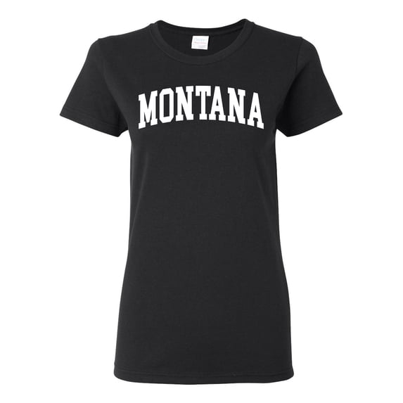 Wild Bobby State of Montana College Style Women Graphic Tee