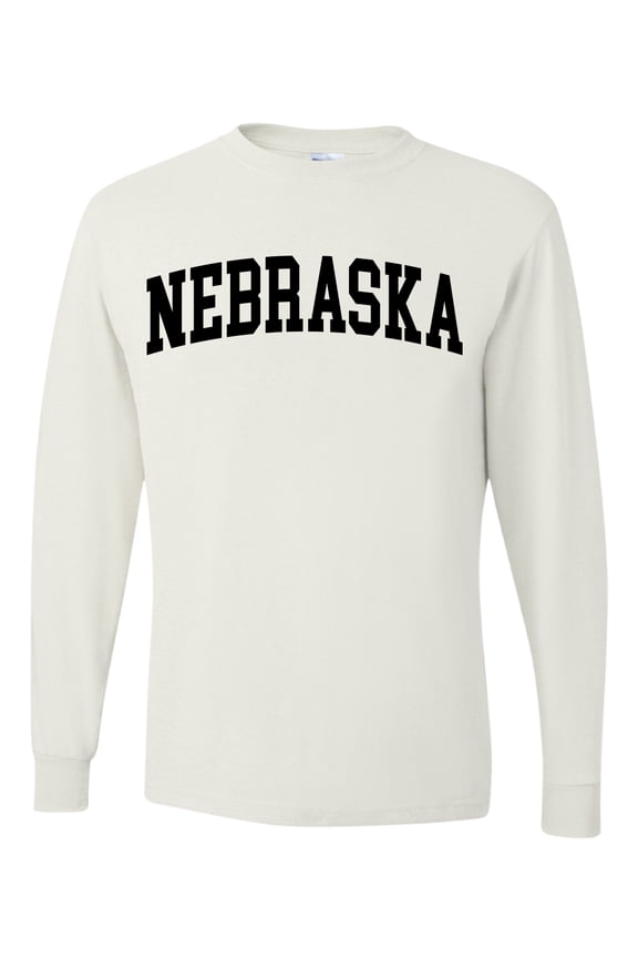 State of Nebraska College Style Men Long Sleeve Shirt