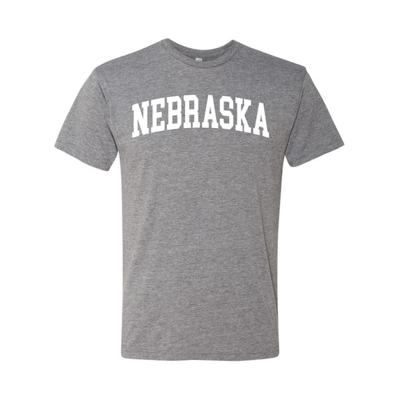 Wild Bobby State of Nebraska College Style Men Premium Tri Blend Tee