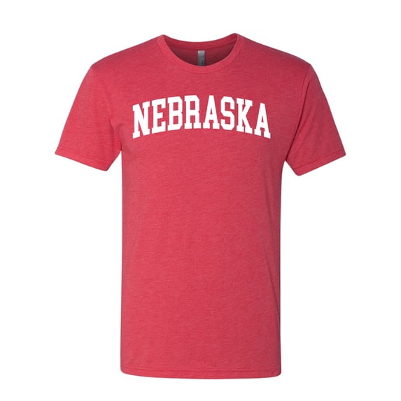 Wild Bobby State of Nebraska College Style Men Premium Tri Blend Tee