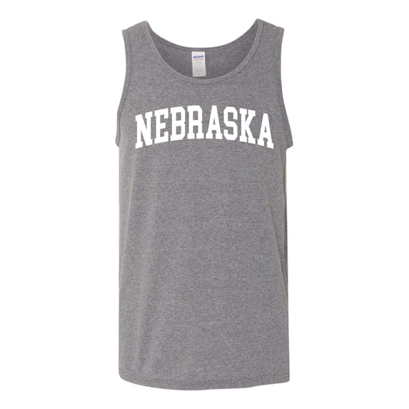 Wild Bobby State of Nebraska College Style Men Tank Top