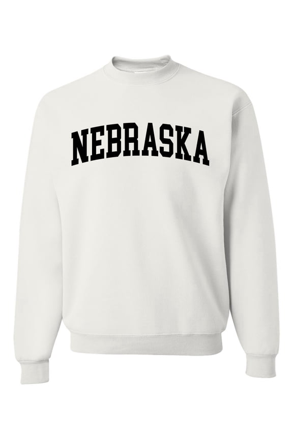 State of Nebraska College Style Unisex Crewneck Sweatshirt