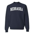 thumbnail image 1 of Wild Bobby State of Nebraska College Style Unisex Crewneck Sweatshirt, 1 of 6