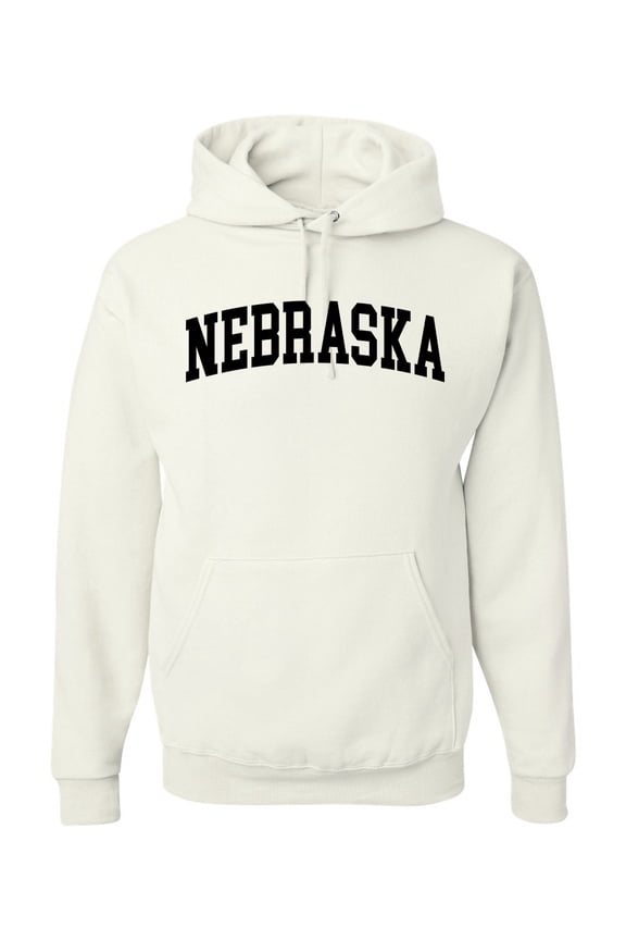State of Nebraska College Style Unisex Hoodie Sweatshirt