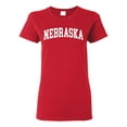 thumbnail image 1 of Wild Bobby State of Nebraska College Style Women Graphic Tee, 1 of 6
