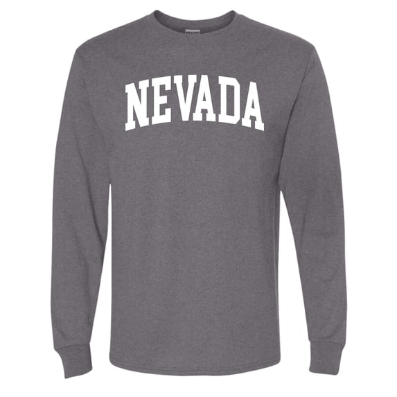 Wild Bobby State of Nevada College Style Men Long Sleeve Shirt