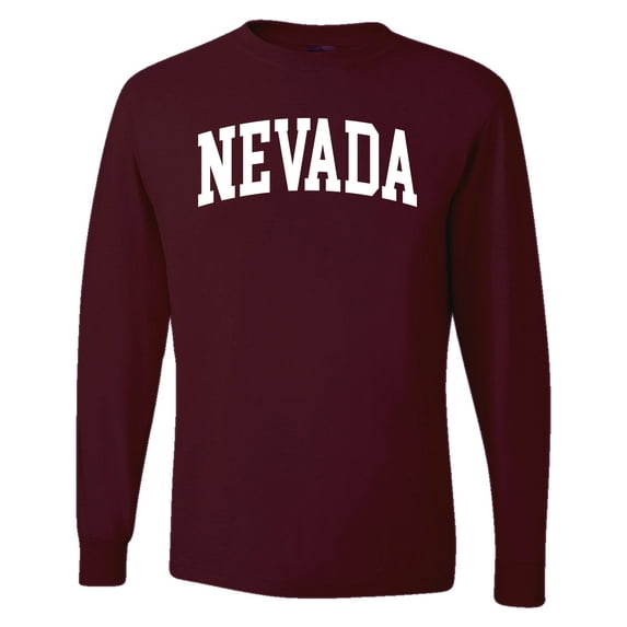 Wild Bobby State of Nevada College Style Men Long Sleeve Shirt
