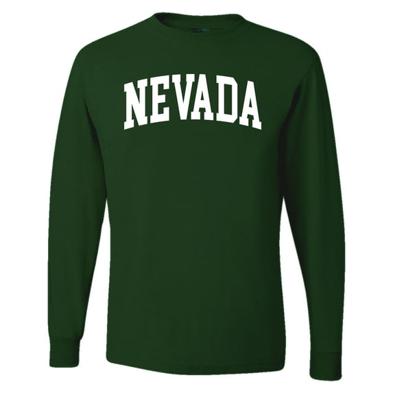 Wild Bobby State of Nevada College Style Men Long Sleeve Shirt
