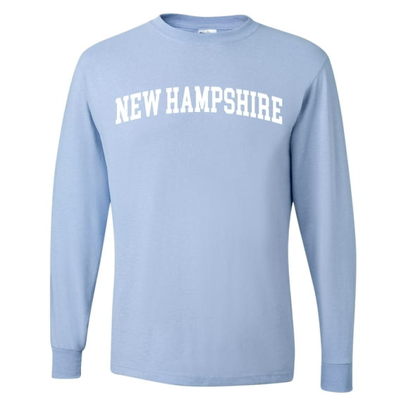 Wild Bobby State of New Hampshire College Style Men Long Sleeve Shirt