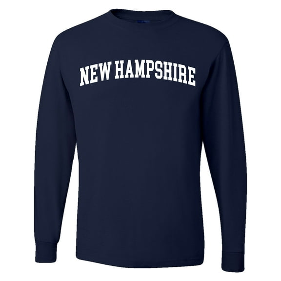 Wild Bobby State of New Hampshire College Style Men Long Sleeve Shirt