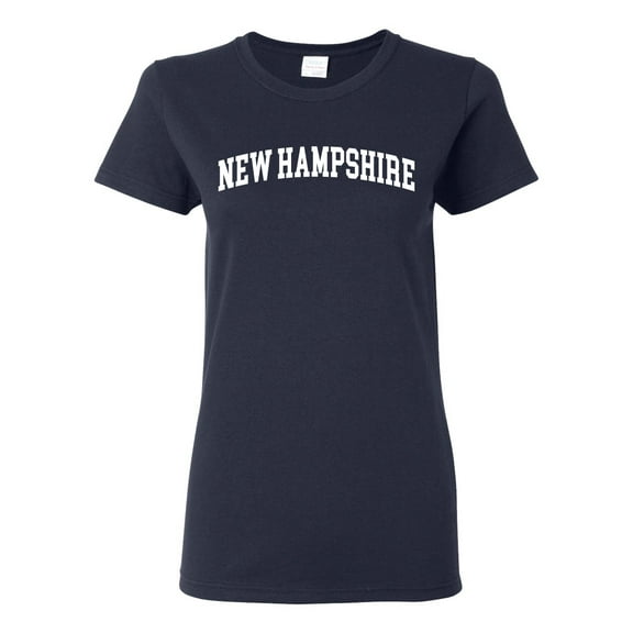 Wild Bobby State of New Hampshire College Style Women Graphic Tee
