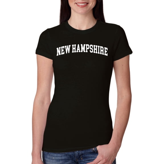 Wild Bobby State of New Hampshire College Style Women Slim Fit Junior Tee