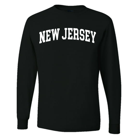 Wild Bobby State of New Jersey College Style Men Long Sleeve Shirt