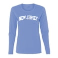 thumbnail image 1 of Wild Bobby State of New Jersey College Style Women Graphic Long Sleeve Tee, 1 of 5