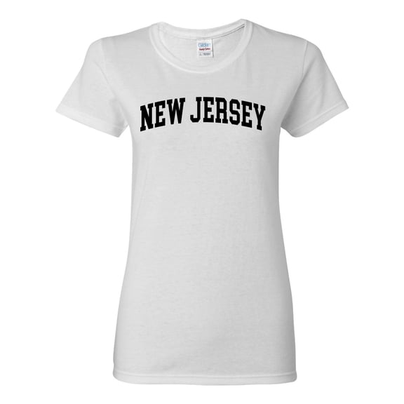 Wild Bobby State of New Jersey College Style Women Graphic Tee