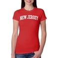 thumbnail image 1 of Wild Bobby State of New Jersey College Style Women Slim Fit Junior Tee, 1 of 6