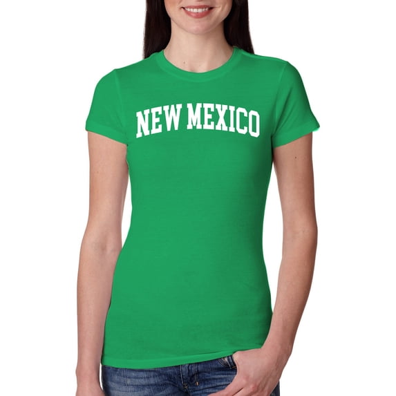 Wild Bobby State of New Mexico College Style Women Slim Fit Junior Tee