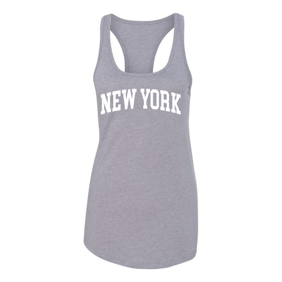 Wild Bobby State of New York College Style Women Racerback Tank Top