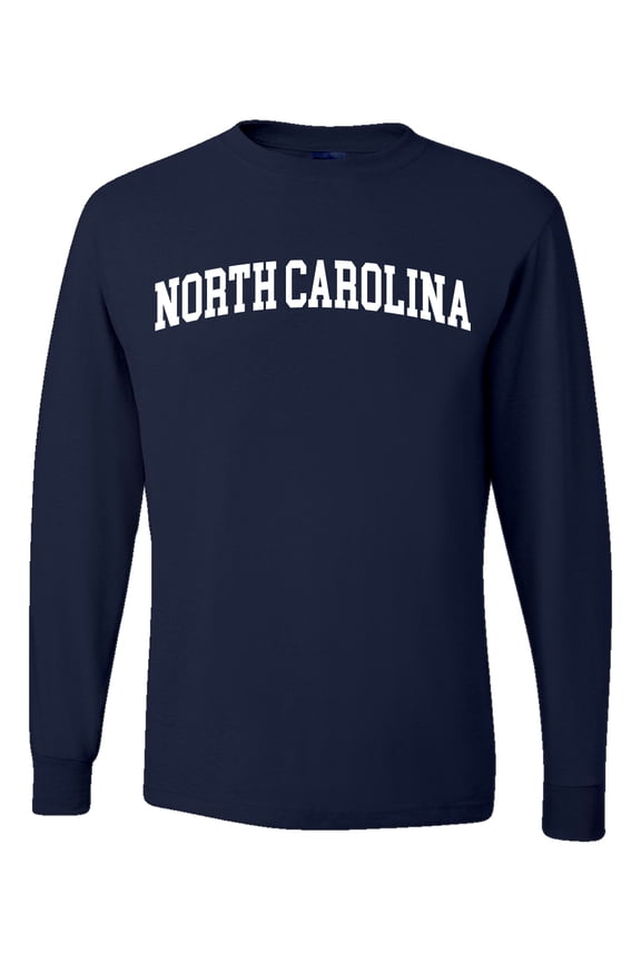 State of North Carolina College Style Men Long Sleeve Shirt