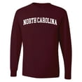 thumbnail image 1 of Wild Bobby State of North Carolina College Style Men Long Sleeve Shirt, 1 of 6