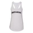 thumbnail image 1 of Wild Bobby State of North Carolina College Style Women Racerback Tank Top, 1 of 5